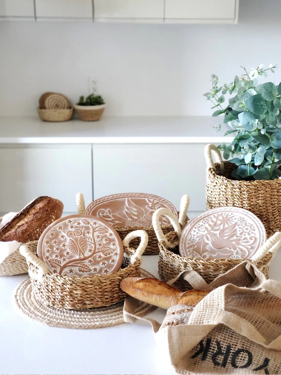 Bread Basket  Peterboro Bread Basket & Porcelain Warmer Set